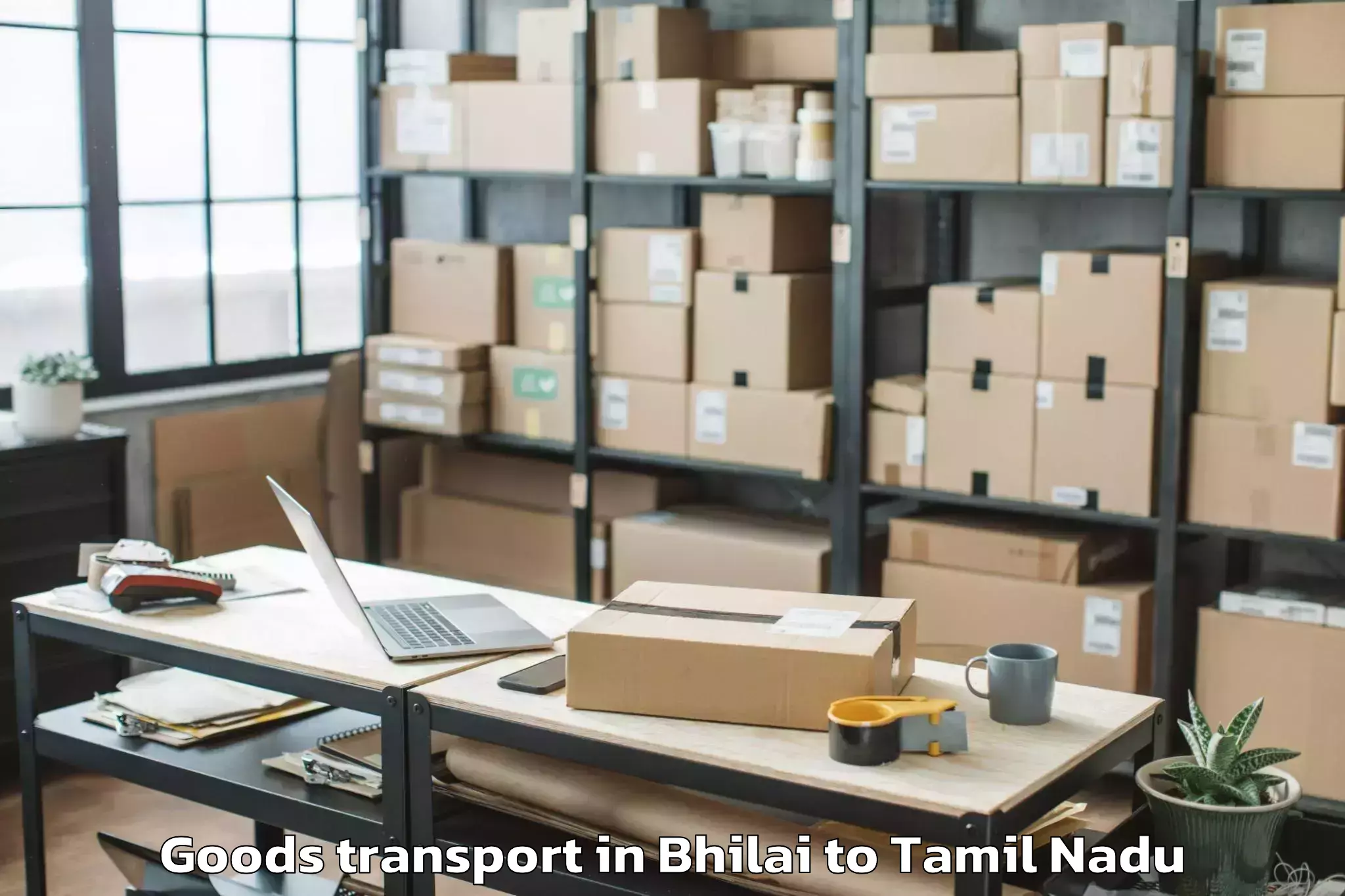 Trusted Bhilai to Sriperumbudur Goods Transport